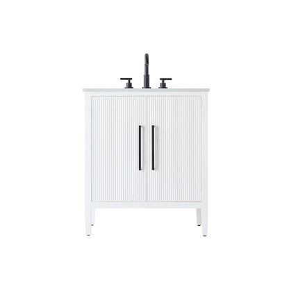 30 inch Single Bathroom Vanity in White