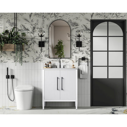 30 inch Single Bathroom Vanity in White