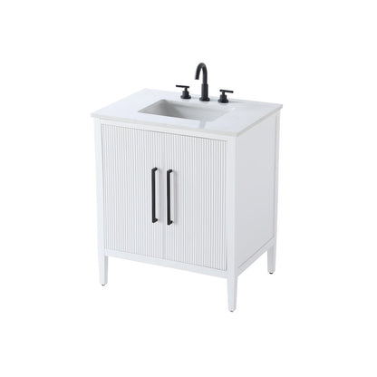 30 inch Single Bathroom Vanity in White