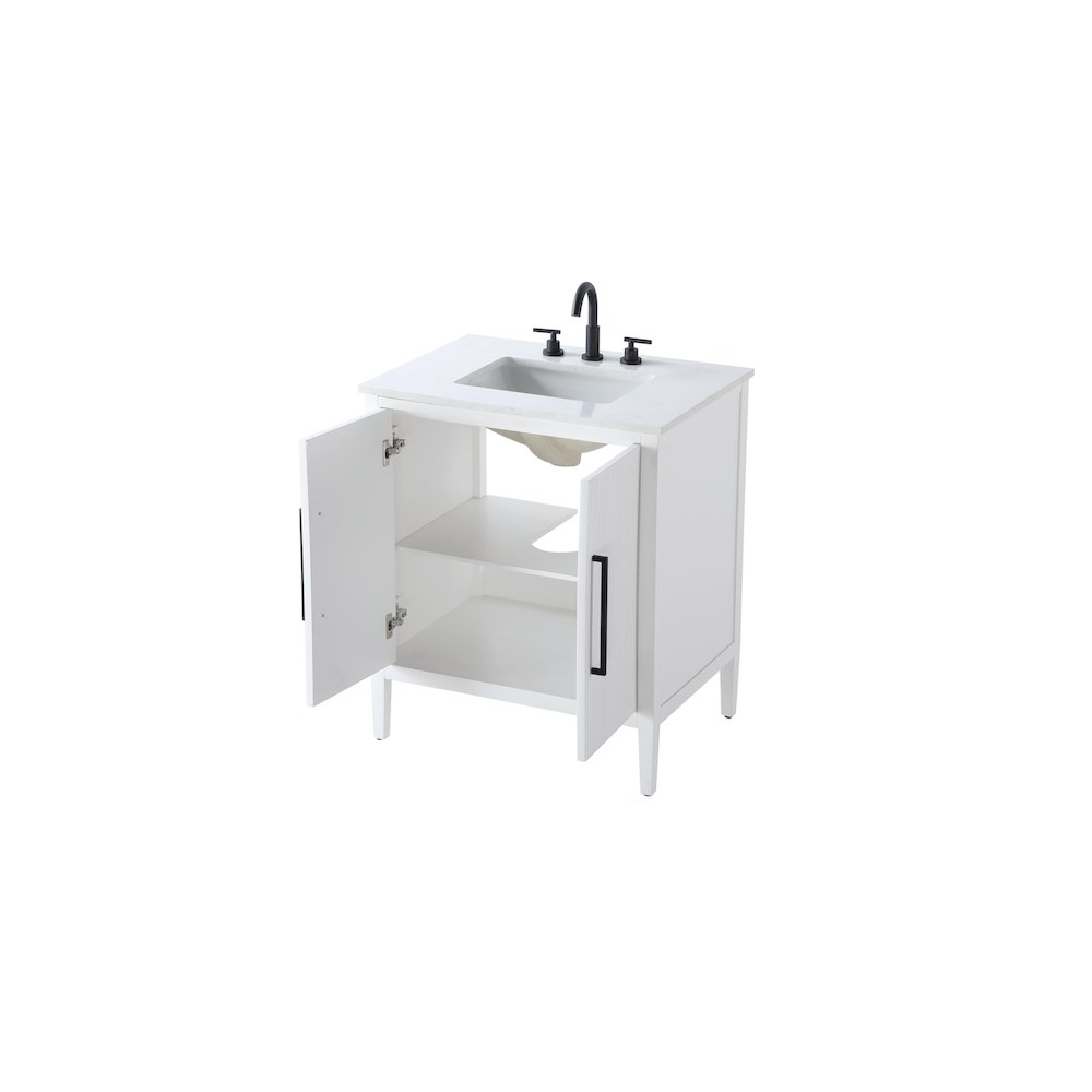 30 inch Single Bathroom Vanity in White