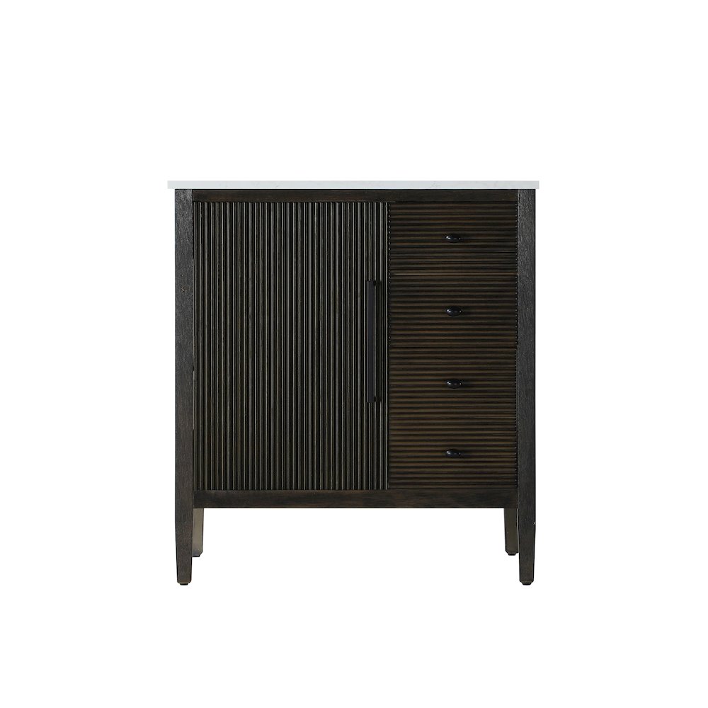32 inch Single Bathroom Vanity in Chocolate Oak