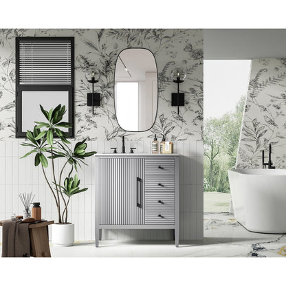 32 inch Single Bathroom Vanity in Grey