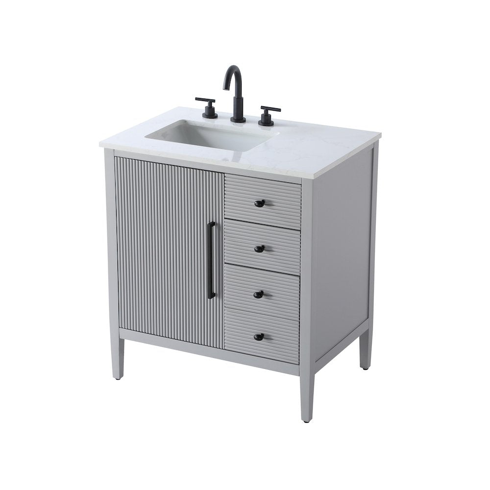 32 inch Single Bathroom Vanity in Grey