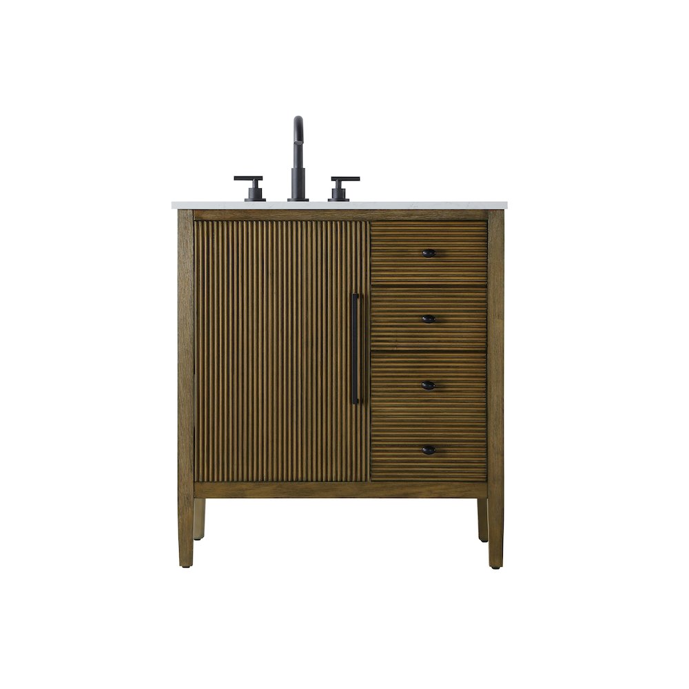 32 inch Single Bathroom Vanity in Hazel Oak