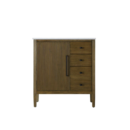 32 inch Single Bathroom Vanity in Hazel Oak