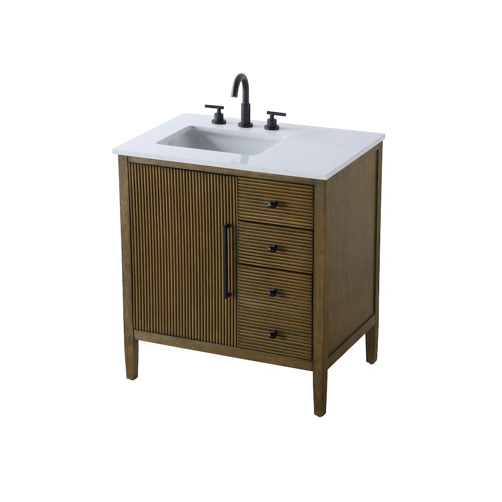 32 inch Single Bathroom Vanity in Hazel Oak