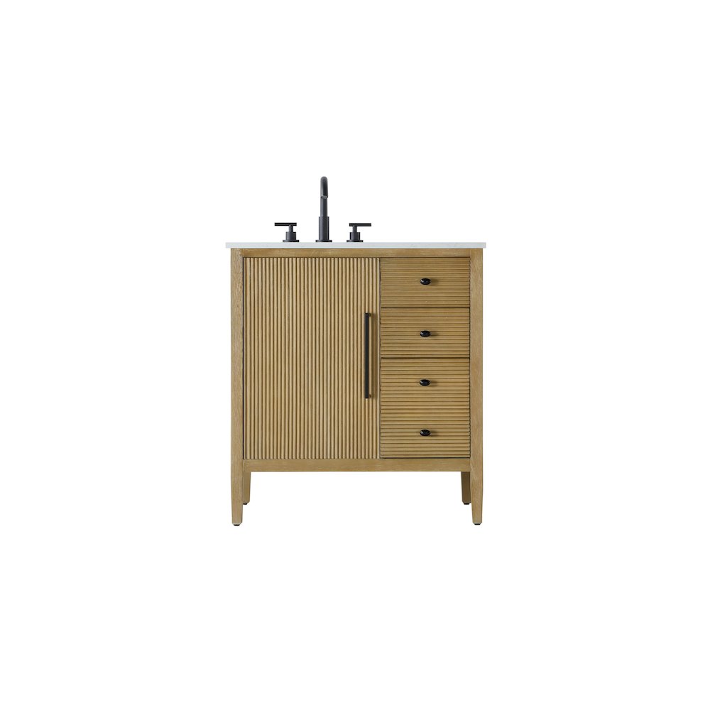 32 inch Single Bathroom Vanity in Linen Oak