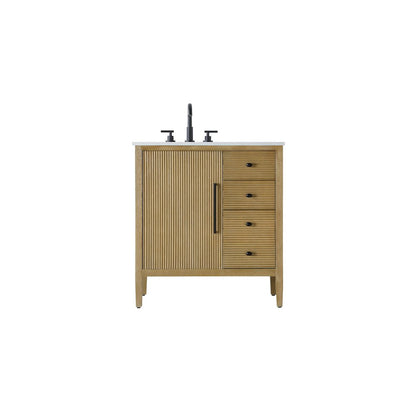 32 inch Single Bathroom Vanity in Linen Oak