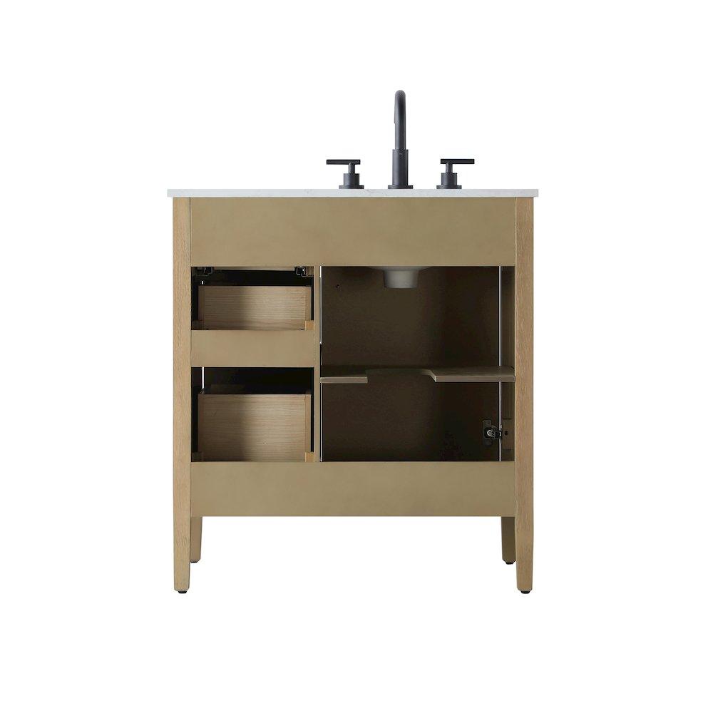 32 inch Single Bathroom Vanity in Linen Oak