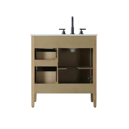 32 inch Single Bathroom Vanity in Linen Oak