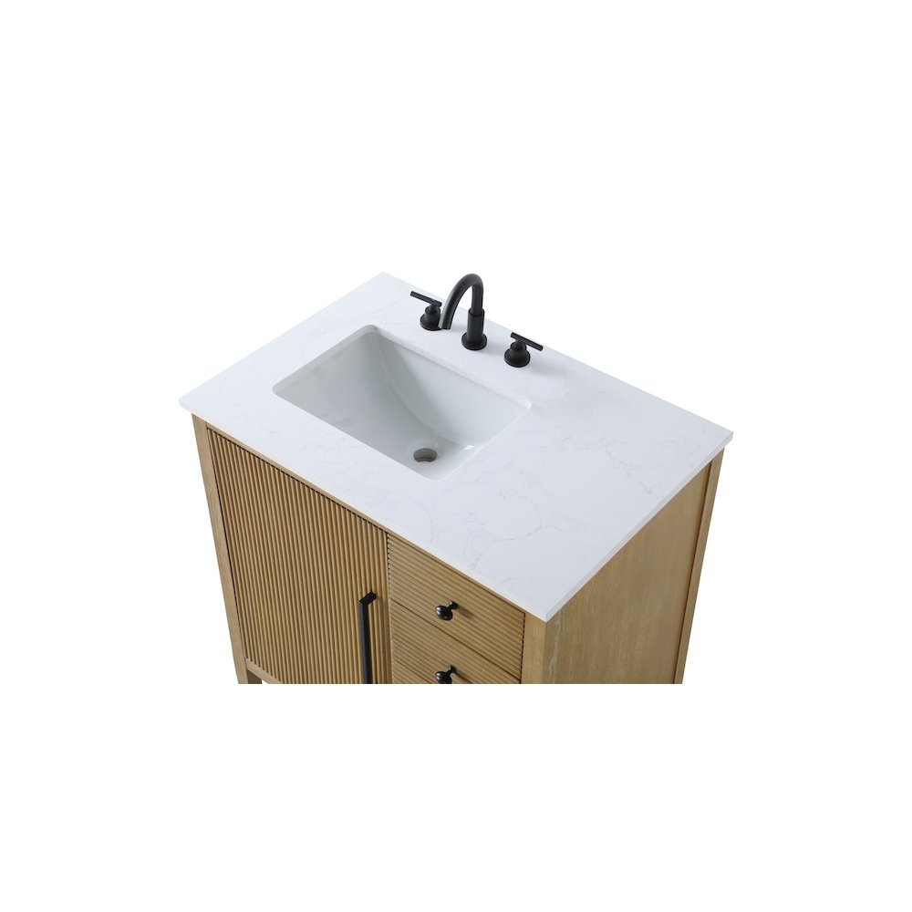 32 inch Single Bathroom Vanity in Linen Oak