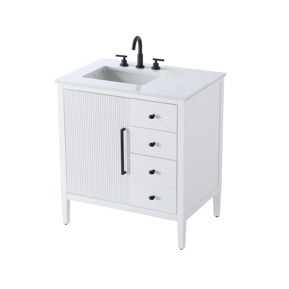 32 inch Single Bathroom Vanity in White