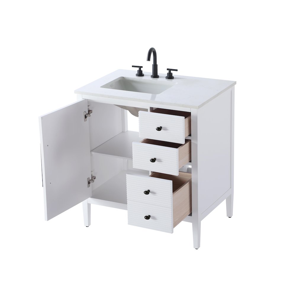 32 inch Single Bathroom Vanity in White