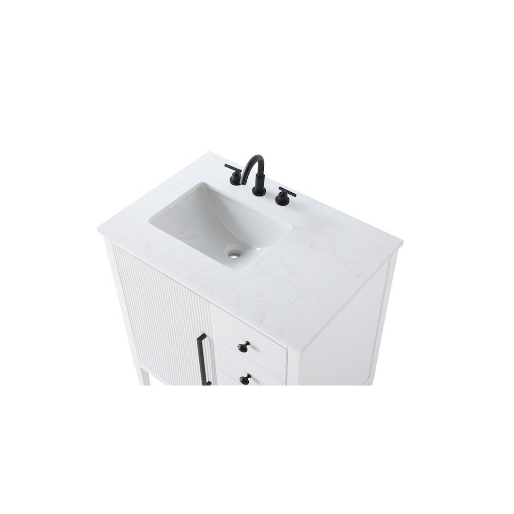 32 inch Single Bathroom Vanity in White