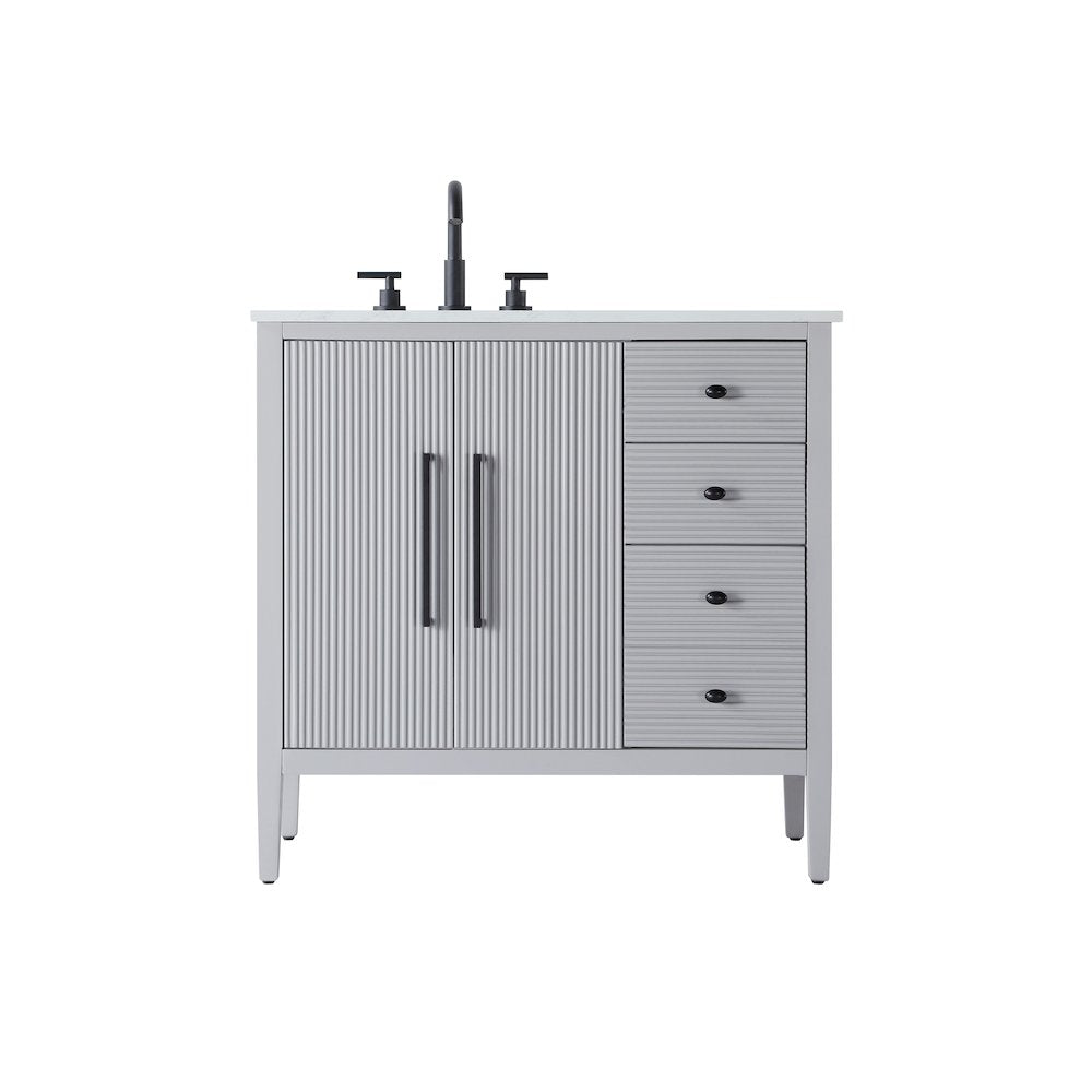 36 inch Single Bathroom Vanity in Grey