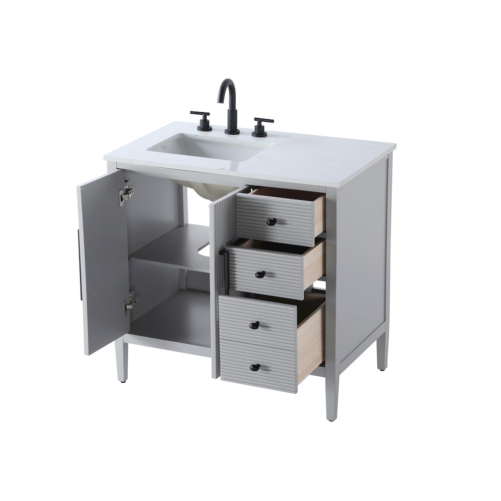 36 inch Single Bathroom Vanity in Grey