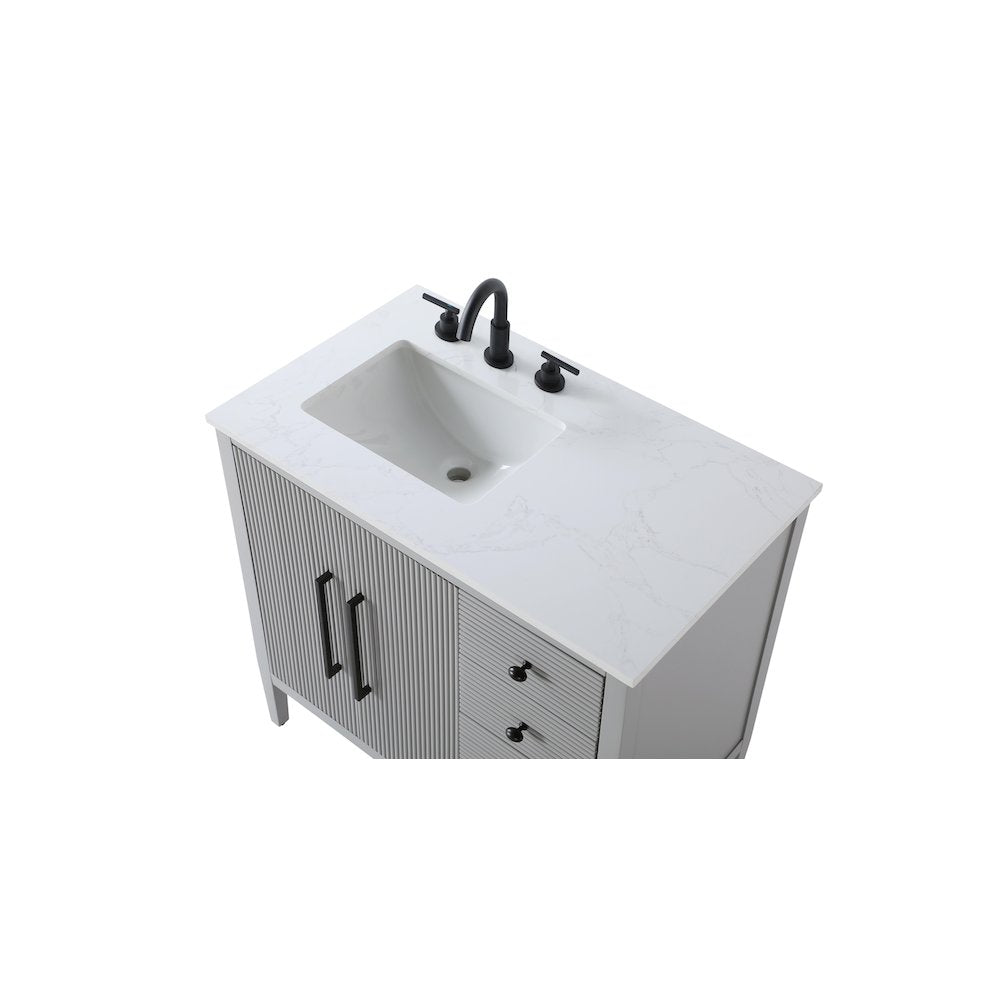 36 inch Single Bathroom Vanity in Grey