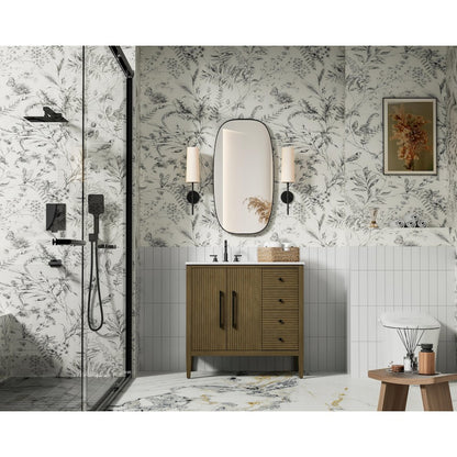 36 inch Single Bathroom Vanity in Hazel Oak