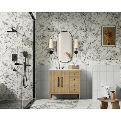 36 inch Single Bathroom Vanity in Linen Oak
