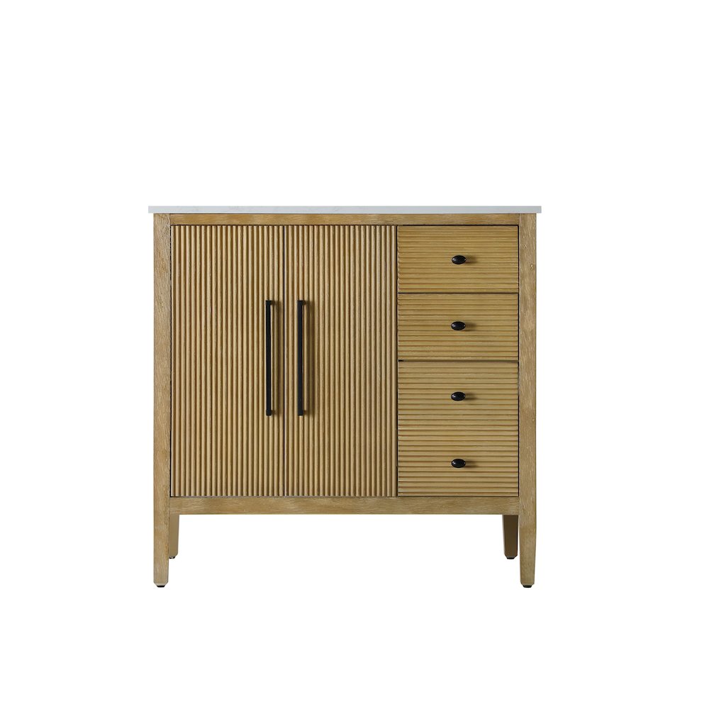 36 inch Single Bathroom Vanity in Linen Oak