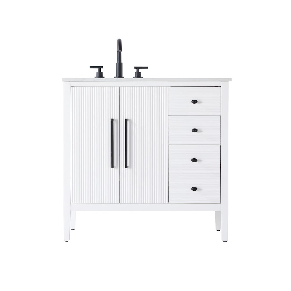 36 inch Single Bathroom Vanity in White