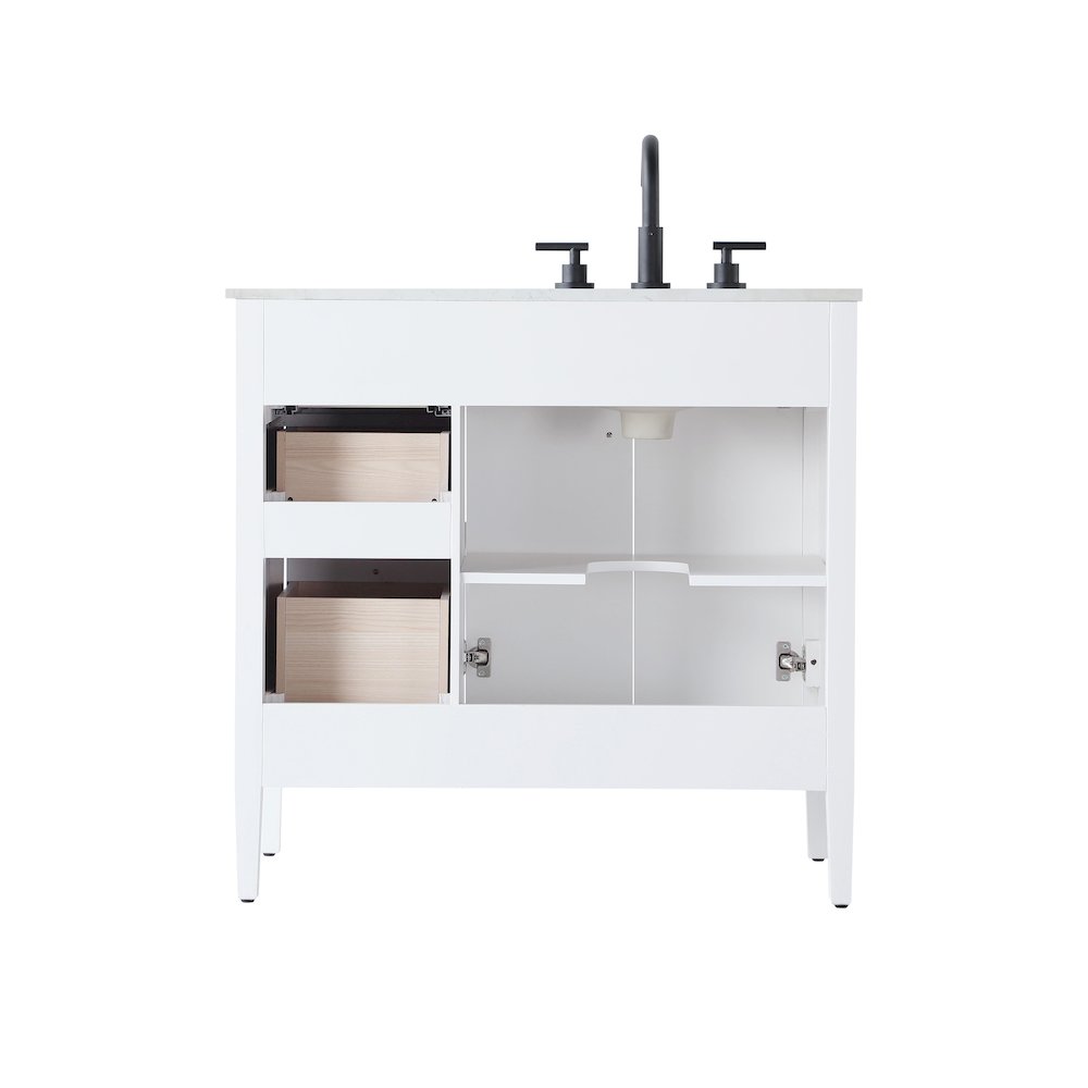 36 inch Single Bathroom Vanity in White