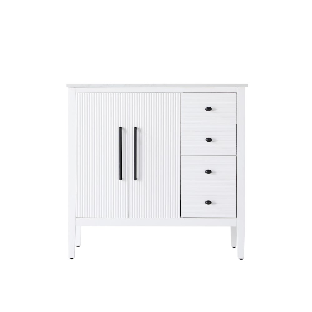 36 inch Single Bathroom Vanity in White
