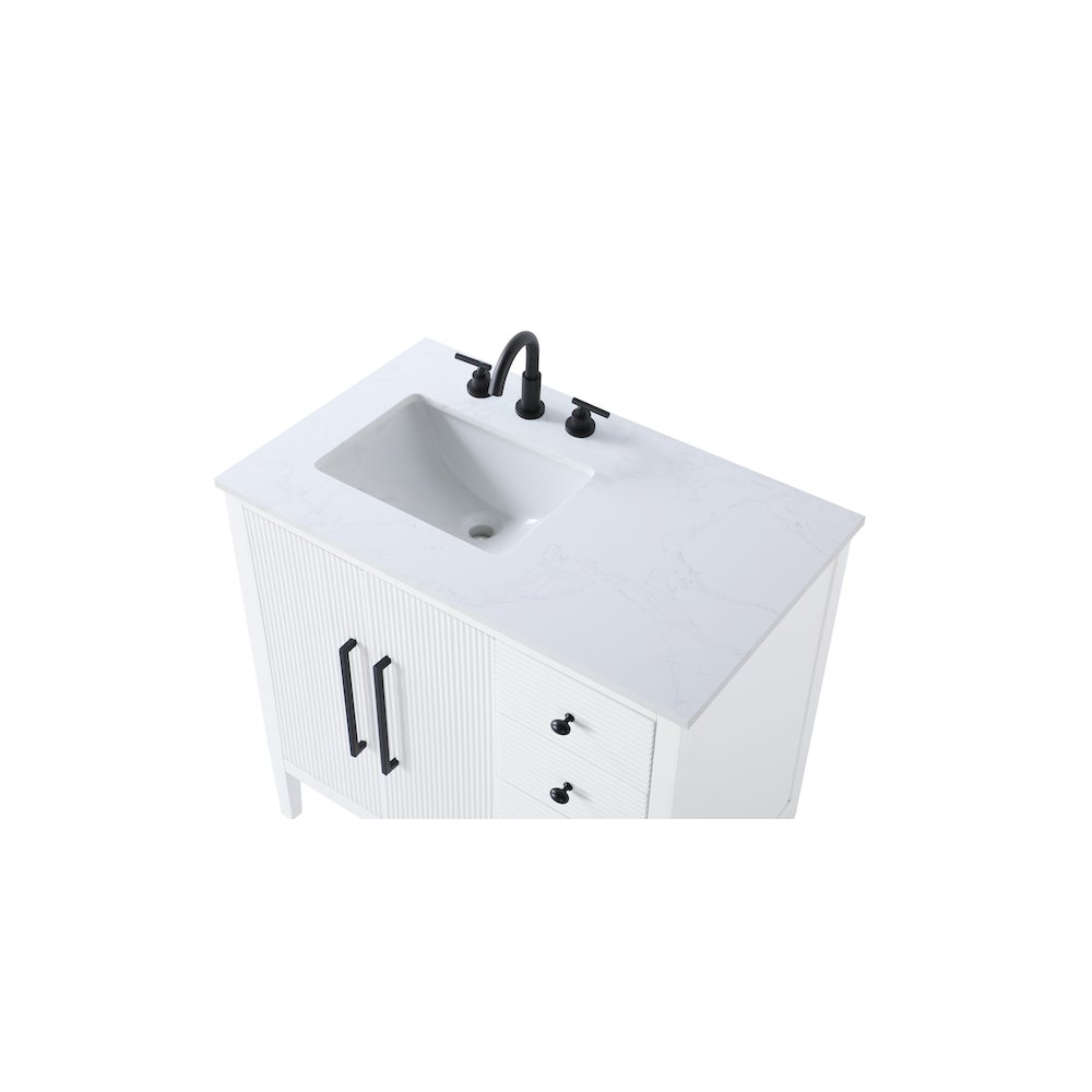 36 inch Single Bathroom Vanity in White
