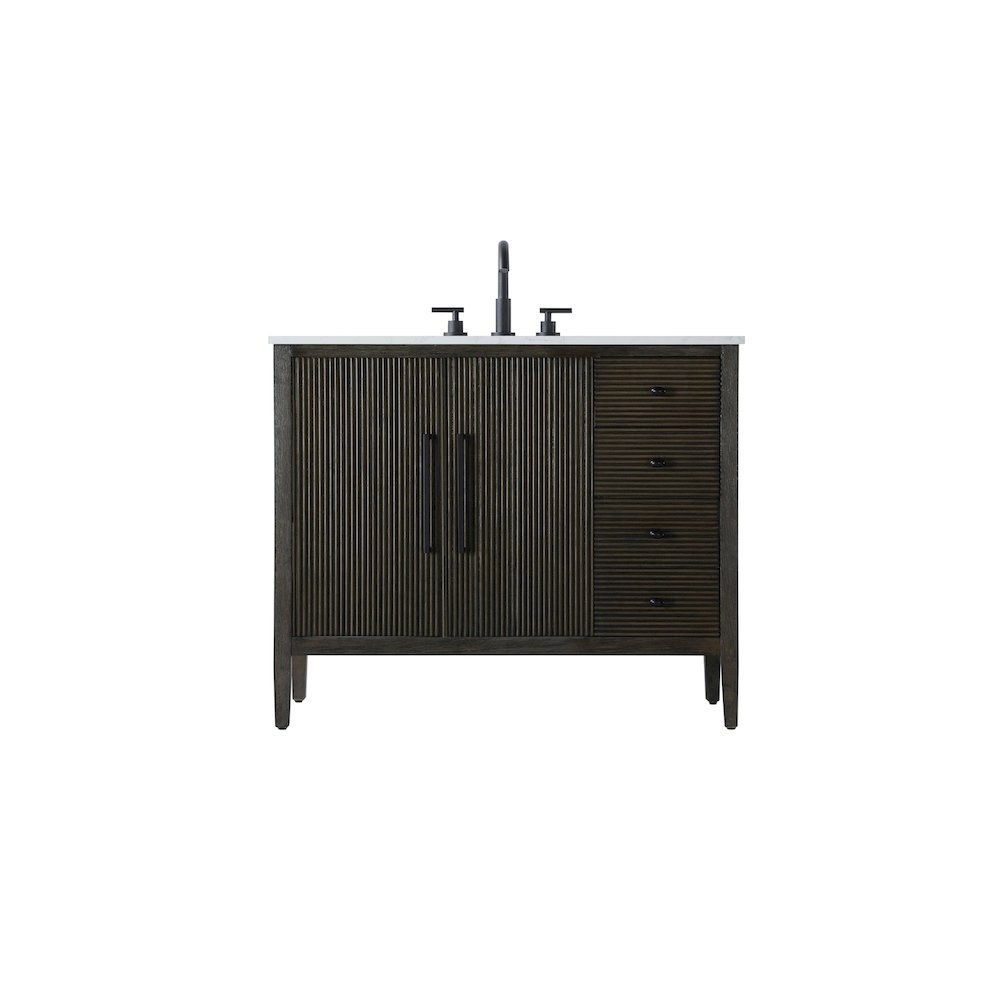42 inch Single Bathroom Vanity in Chocolate Oak
