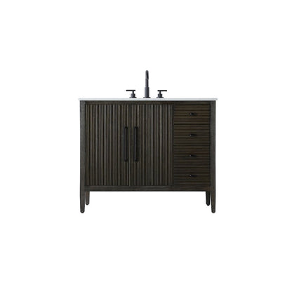42 inch Single Bathroom Vanity in Chocolate Oak