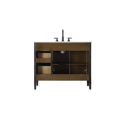 42 inch Single Bathroom Vanity in Chocolate Oak