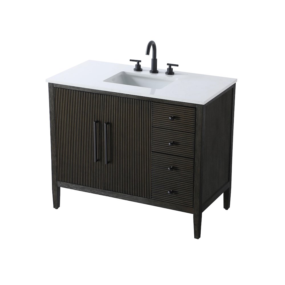 42 inch Single Bathroom Vanity in Chocolate Oak