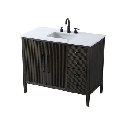 42 inch Single Bathroom Vanity in Chocolate Oak