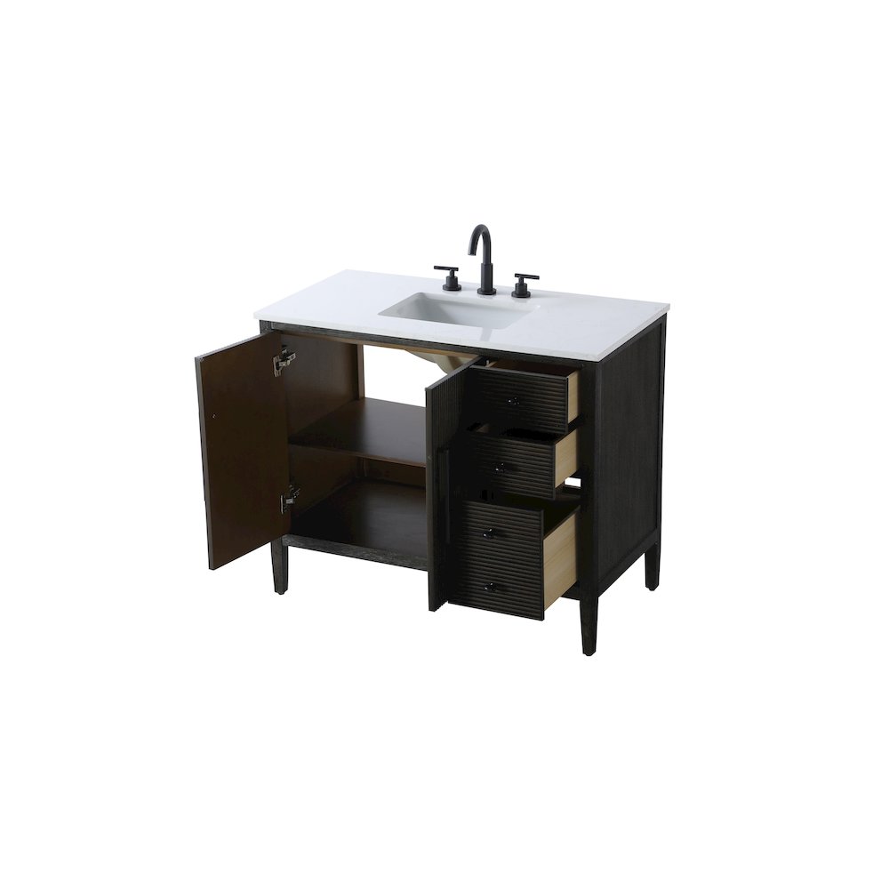 42 inch Single Bathroom Vanity in Chocolate Oak