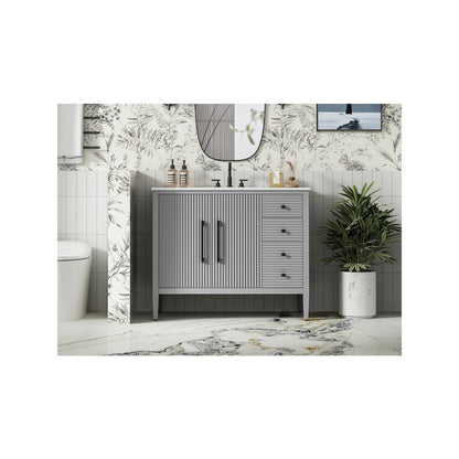 42 inch Single Bathroom Vanity in Grey