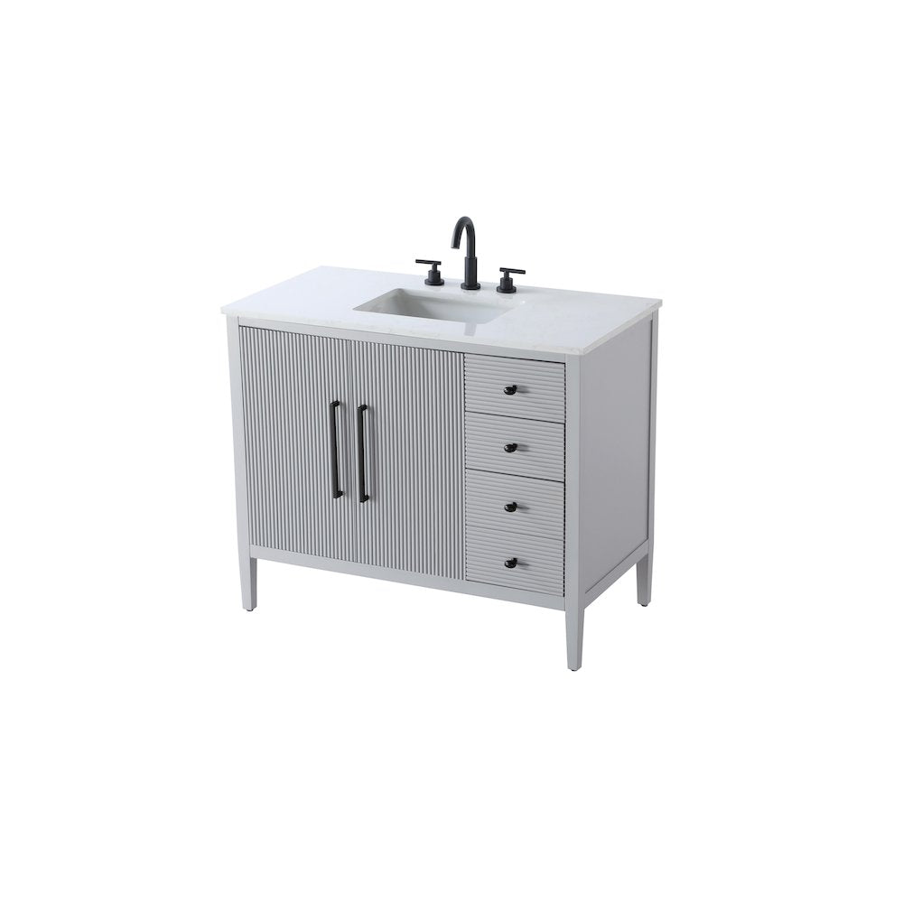 42 inch Single Bathroom Vanity in Grey