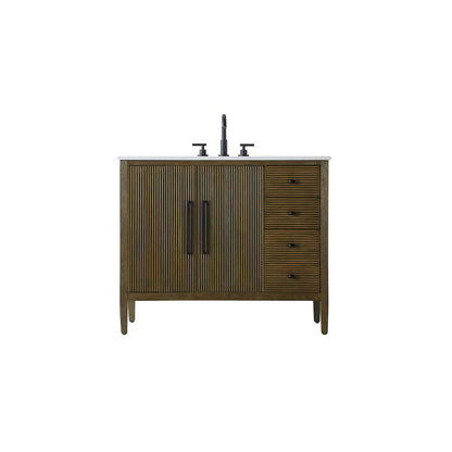 42 inch Single Bathroom Vanity in Hazel Oak