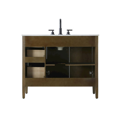 42 inch Single Bathroom Vanity in Hazel Oak