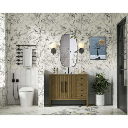 42 inch Single Bathroom Vanity in Hazel Oak