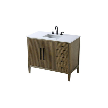 42 inch Single Bathroom Vanity in Hazel Oak