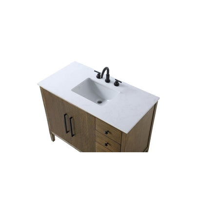 42 inch Single Bathroom Vanity in Hazel Oak