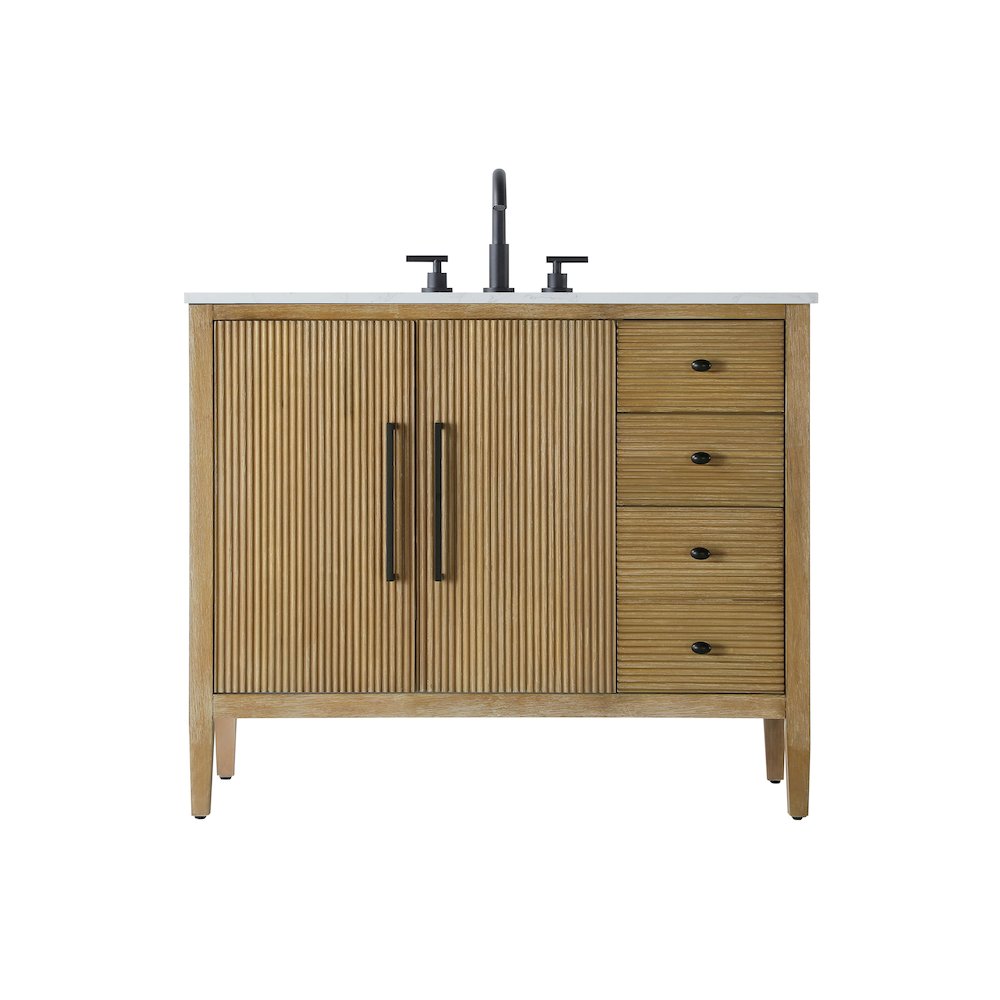 42 inch Single Bathroom Vanity in Linen Oak