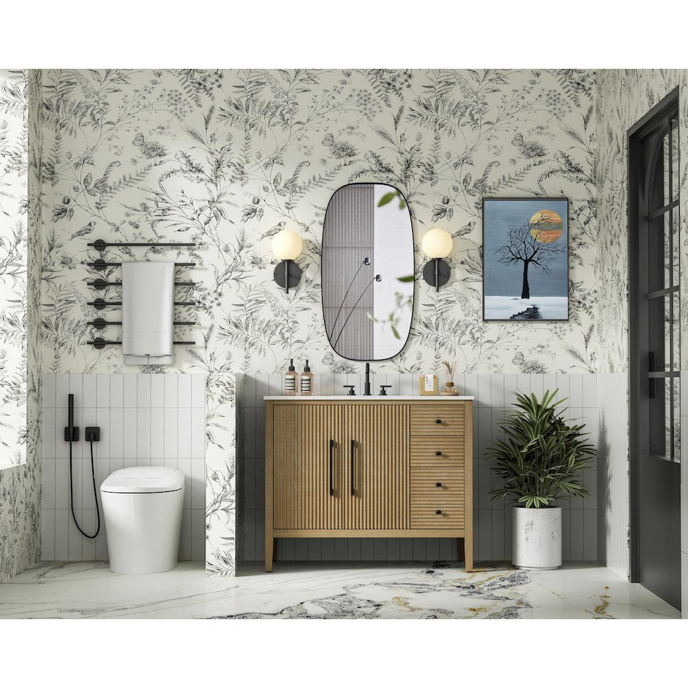 42 inch Single Bathroom Vanity in Linen Oak