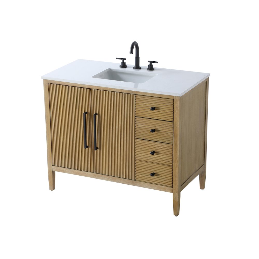 42 inch Single Bathroom Vanity in Linen Oak
