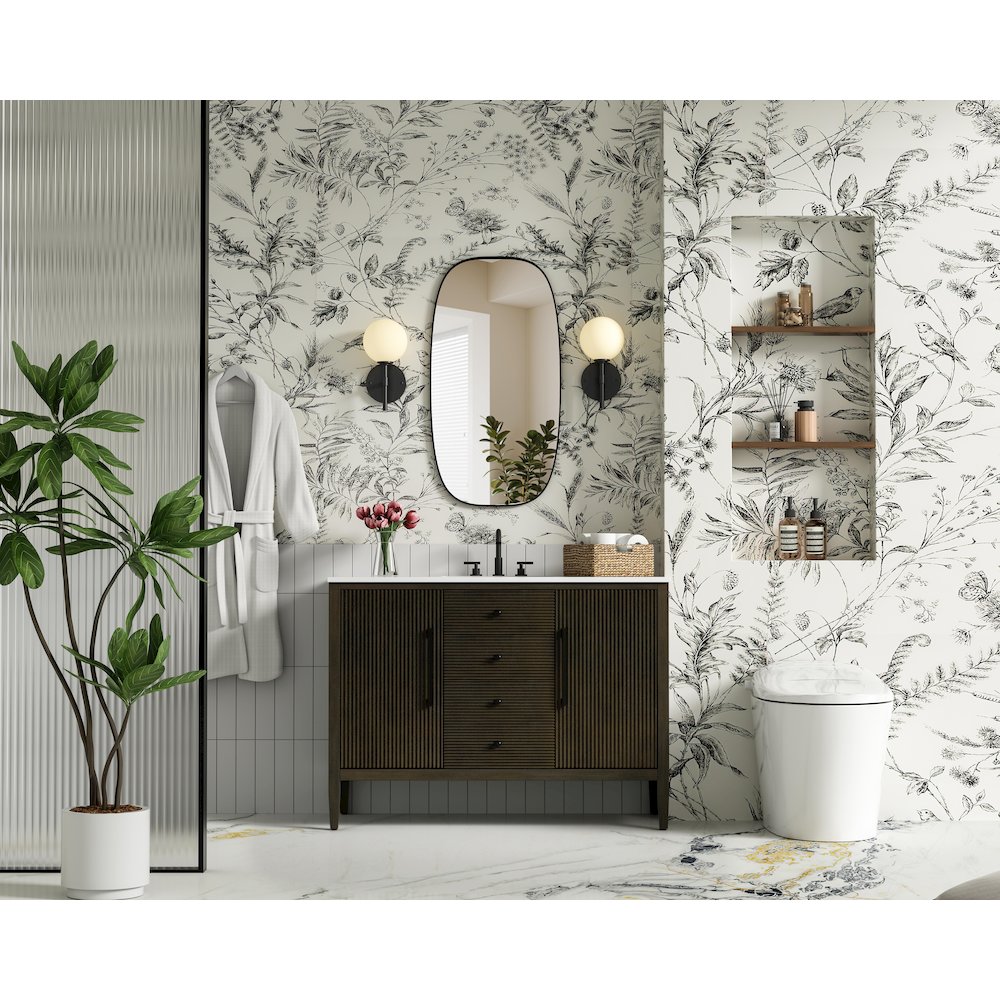 48 inch Single Bathroom Vanity in Chocolate Oak