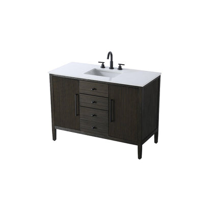 48 inch Single Bathroom Vanity in Chocolate Oak