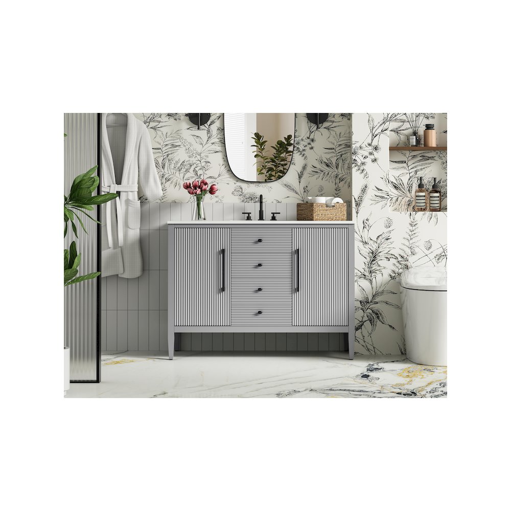 48 inch Single Bathroom Vanity in Grey