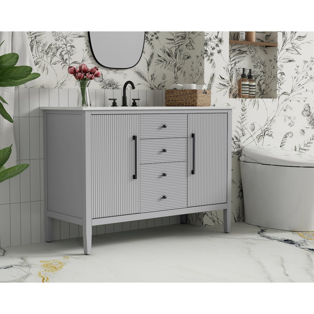48 inch Single Bathroom Vanity in Grey