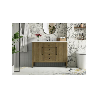 48 inch Single Bathroom Vanity in Hazel Oak