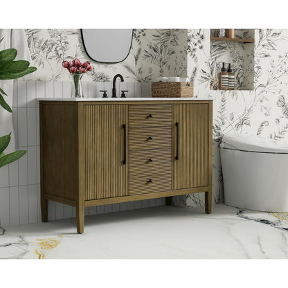 48 inch Single Bathroom Vanity in Hazel Oak